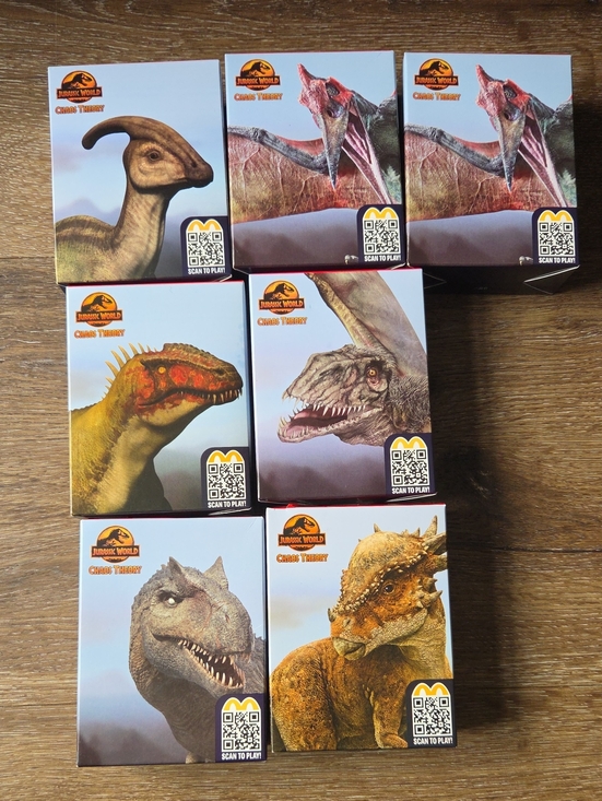 McDonald's Other - McDonald's Jurassic World: Chaos Theory Happy Meal Toy Lot - Set of 7 Dinosaurs